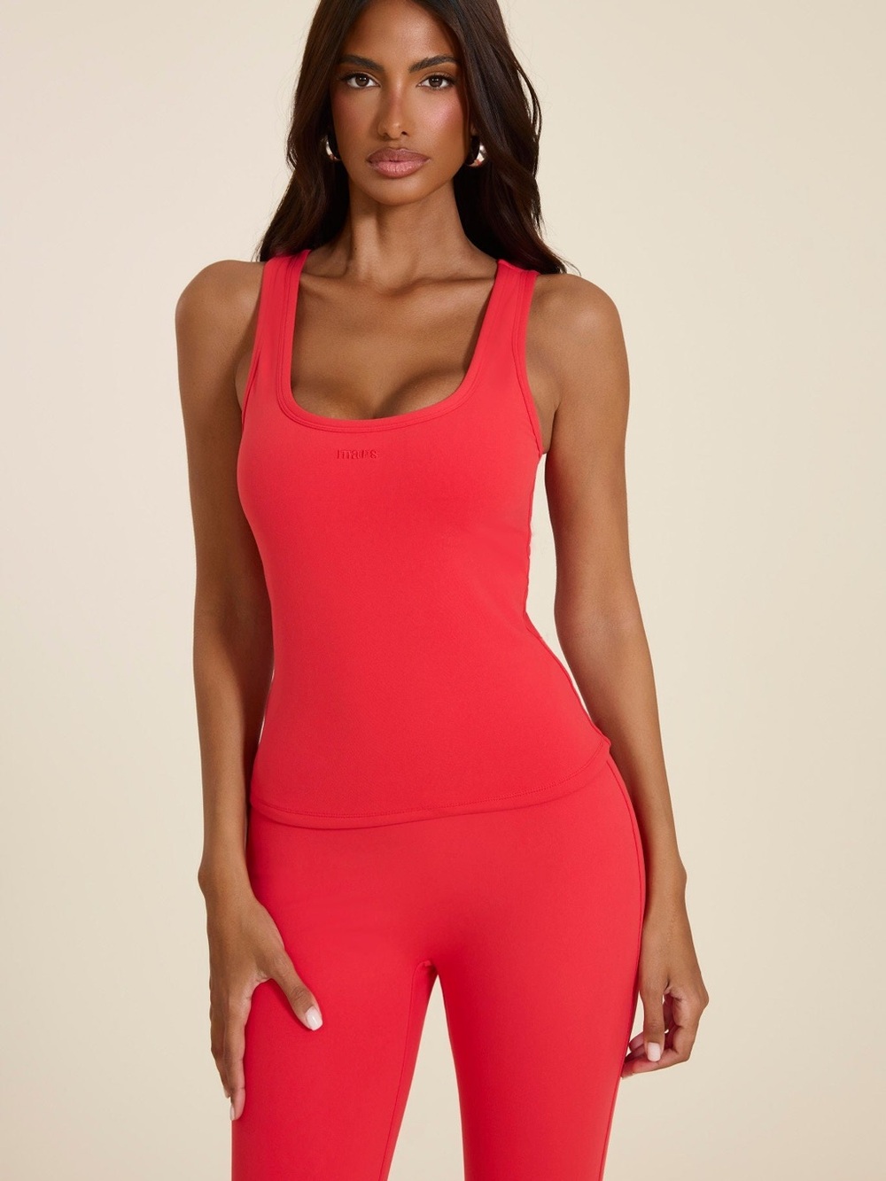 MARSTHELABEL THE SCULPT VEST TOP IN BRIGHT RED